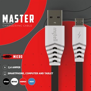 ŞARJ / DATA KABLOLARI Mytell Master Micro 2.4A Şarj Data Kablosu
