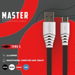 ŞARJ / DATA KABLOLARI Mytell Master Type-C 2.4A Şarj Data Kablosu