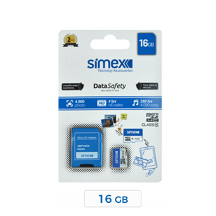 Simex 16 GB Micro SD HC Hafıza Kartı Class10